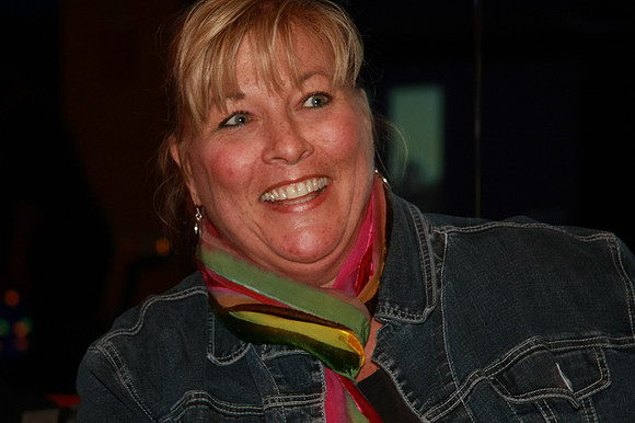 Kathy (the birthday girl) arrives
